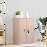 vidaXL Armoire de rangement Rose 60 x 40 x 90 cm Acier