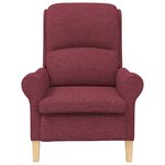 vidaXL Fauteuil Moderne Rouge Vin Tissu en Polyester avec Structure en Bois