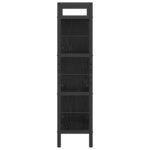 vidaXL Étagère Chêne noir 75 x 30 x 123 5 cm Bois d'ingénierie