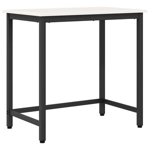 vidaXL table Blanc 80 x 50 x 77 cm Bois d'ingénierie et acier