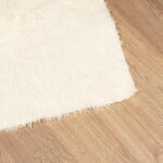 vidaXL Tapis shaggy à poils longs NAVARRA crème 160x160 cm polyester