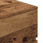 vidaXL Table de chevet avec 3 tiroirs vieux bois 39x35x65 cm