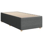 vidaXL Sommier à lattes de lit avec matelas Gris foncé 90x200 cm Tissu