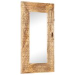vidaXL Miroir sculpté à la main 80x50x2 5 cm bois de manguier solide