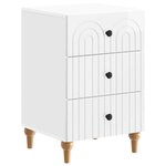 vidaXL Cabinet de chevet avec tiroir Blanc brillant 43 x 41 x 66 5 cm