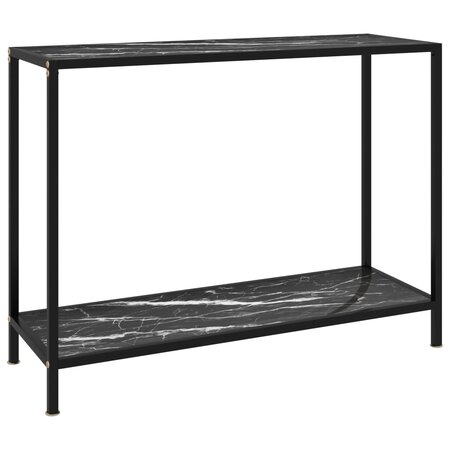 vidaXL Table console Noir 100x35x75 cm Verre trempé