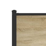 vidaXL Cadre de lit en métal sans matelas chêne sonoma 90x200 cm