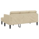 vidaXL Ensemble de 2 Canapés avec Coussins en Tissu Crème