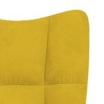 vidaXL Chaise à bascule Jaune moutarde Velours
