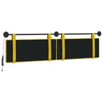 vidaXL Tête de lit suspendue Avec lumière LED Jaune Velours