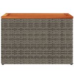 vidaXL Tables d'appoint de jardin 2 Pièces gris rotin bois massif