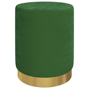 vidaXL Tabouret de rangement rond Vert Velours 31 x 37 cm