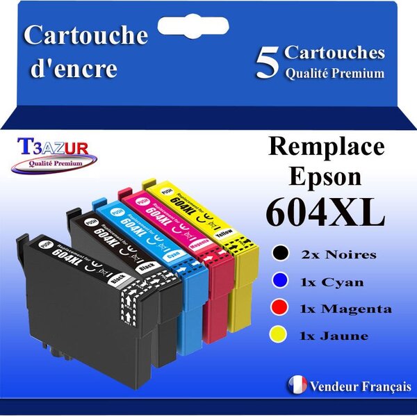 5x Cartouches compatibles avec Epson 604 XL pour Epson WorkForce WF-2910DWF  WF-2930DWF  WF-2935DWF  WF-2950DWF