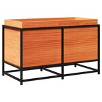 vidaXL Jardinière cire marron 80x40x50 cm bois de pin massif