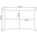 vidaXL Voile d'ombre Anthracite et blanc 2 x 2 5 m HDPE