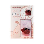 Carte de voeux - anniversaire de mariage - roses rouges