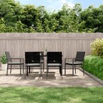vidaXL Ensemble à manger de jardin 7 Pièces coussins résine tressée acier
