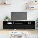 vidaXL Meuble TV Chêne noir 150x30x44 5 cm Bois d'ingénierie