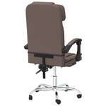 Fauteuil de massage inclinable de bureau informatique étude similicuir brun 02_0025411