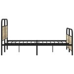 vidaXL Cadre de lit en métal sans matelas chêne sonoma 140x190 cm