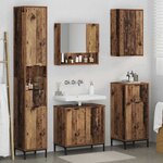 vidaXL Ensemble de mobilier de salle de bain avec tiroir Bois Ancien