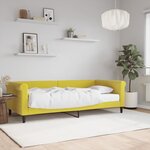 vidaXL Lit de jour avec matelas jaune 90x200 cm velours