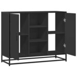 vidaXL Buffet noir 92x35x76 cm bois d’ingénierie