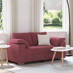 vidaXL Canapé Bordeaux 160 x 77 x 82 cm tissu