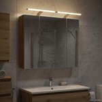 vidaXL Armoire Miroir de Salle de Bain Chêne artisan 80 x 14.5 x 70 cm