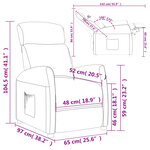 vidaXL Fauteuil inclinable Bleu Tissu
