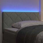 vidaXL Tête de Lit LED Géométrique Gris clair 100 cm Velours