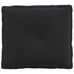 vidaXL Coussin de Dos Noir 50 x 45 cm Tissu en velours côtelé