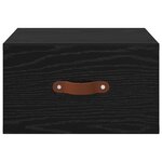 vidaXL Cabinet de chevet mural Chêne noir 35 x 35 x 20 cm