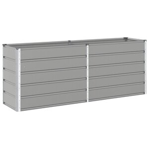 vidaXL Jardinière Gris clair 480 x 50 x 45 cm Acier galvanisé