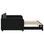 vidaXL Lit de jour avec lit gigogne noir 90x190 cm velours
