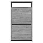 vidaXL Armoire à chaussures Sonoma gris 60x34x112 cm Bois d'ingénierie