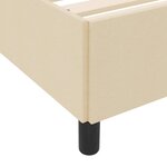 vidaXL Lit à ressorts Crème  Noir 100 x 200 cm Tissu  Bois Engineered
