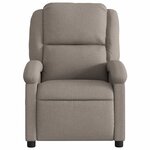 vidaXL Fauteuil inclinable Taupe Tissu