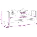 vidaXL Canapé à 2 places avec coussins marron similicuir daim