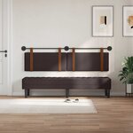 vidaXL Tête de lit suspendue Marron foncé PU antique