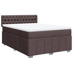 vidaXL Sommier à lattes de lit avec matelas Marron foncé 160x200 cm