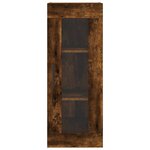 vidaXL Buffet haut Chêne fumé 34 5x34x180 cm Bois d'ingénierie