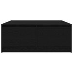 vidaXL Table basse avec tiroirs chêne noir 100x100x40 cm