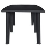 vidaXL Table de jardin Anthracite 216x90x72 cm Plastique