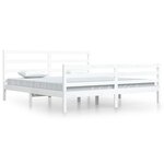 vidaXL Cadre de lit Blanc Bois de pin massif 200x200 cm