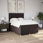 vidaXL Sommier à lattes de lit avec matelas Marron foncé 140x200 cm