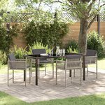 vidaXL Ensemble de salle à manger pour jardin 5 Pièces Gris clair