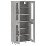 vidaXL Buffet haut Sonoma gris 69 5x34x180 cm Bois d'ingénierie