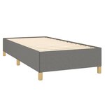 vidaXL Sommier à lattes de lit et matelas Gris foncé 90x190 cm Tissu