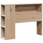 vidaXL Lit bibliothèque sans matelas 90x190 cm bois massif